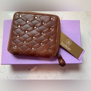 NWT BOTKIER BROWN STUDDED WALLET